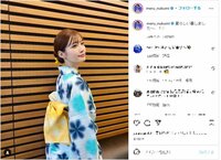生見愛瑠のうなじまで美しい清涼感溢れる浴衣姿にファン絶賛「めるる和柄最強」「何着ても似合うんよ」
