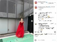 ももクロ・百田夏菜子、真っ赤なドレス姿を披露し「すごく素敵」「めっちゃ似合ってる」と絶賛の声