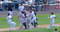 ド迫力！大乱闘が勃発！ 両軍のベンチ全員総出… 激しく衝突する瞬間　ファン騒然「怖すぎるだろ」「わけわからんｗ」