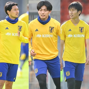 「上田やっぱ上手い」日本代表のイングランド式シュート練習が大反響！「南野と鎌田はさすが」