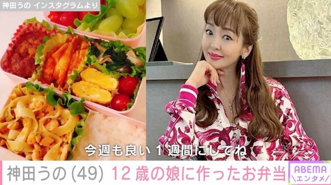 【写真・画像】セレブ弁当が話題 神田うの(49) 12歳の娘に作った「チキン＆ハンバーグ＆パスタお弁当」　1枚目