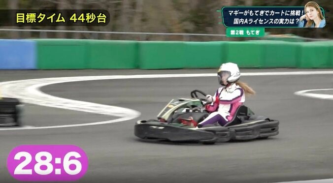 マギー、髪をなびかせカートで疾走する姿が話題「走っている時の表情レーサーですよ」現役レーサーも太鼓判 2枚目