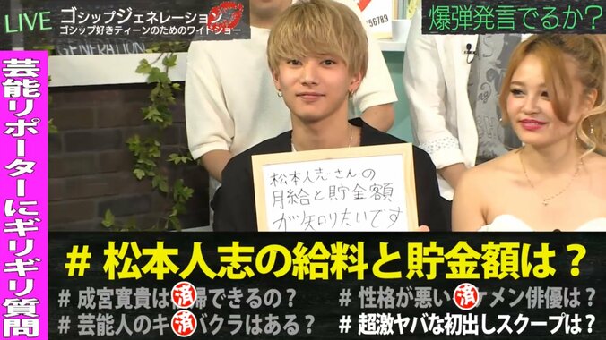 ダウンタウン・松本人志の月収は？　井上公造が独自分析 2枚目