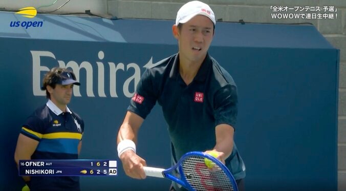 【写真・画像】全米OPで20歳のサムライが「スーパーパス！」 逆転勝利を引き寄せた“会心のパッシングショット”に場内どよめき　1枚目