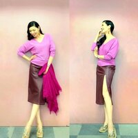 AHN MIKA『秋のベリーカラーコーデにセクシーさを？』