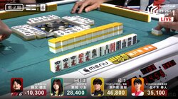 春に轟くトルネードツモ！剛腕・瀬戸熊の一撃に美人雀士は目がまんまる「雷が落ちたのかと思った」「東城びっくりしてるやんｗ」／麻雀・Mリーグ