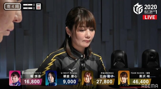 開幕セレブレーション！黒沢咲、大満足の“ママ”初勝利／麻雀・Mリーグ 2枚目