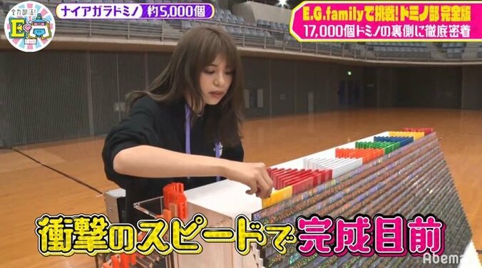 E-girls佐藤晴美「胸が張り裂けそう…」生放送前に最悪の事態に　ドミノチャレンジ裏側に密着 5枚目
