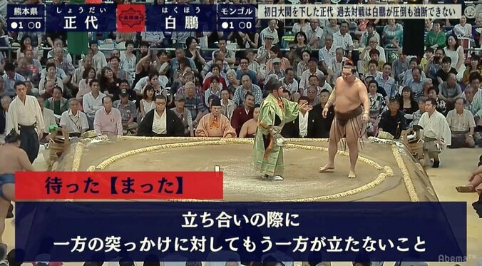 白鵬の「立ち合い不十分」で館内騒然！　取り直し後の一番に視聴者「まるでリプレー映像のようだ」 2枚目