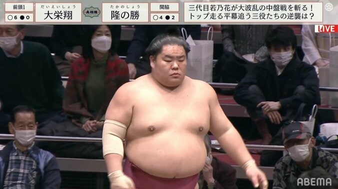 大栄翔、7連勝でついに単独トップ！大関・関脇・小結、上位7人を総なめ 1枚目