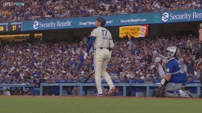 大谷、今日は“確信棒立ち”リアクション