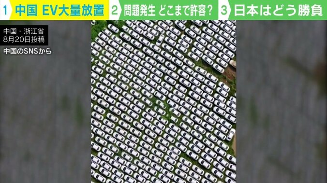 中国で一体、何が起きているのか？ 電気自動車が各地に放置… “EV墓場”がSNSで話題に 1枚目
