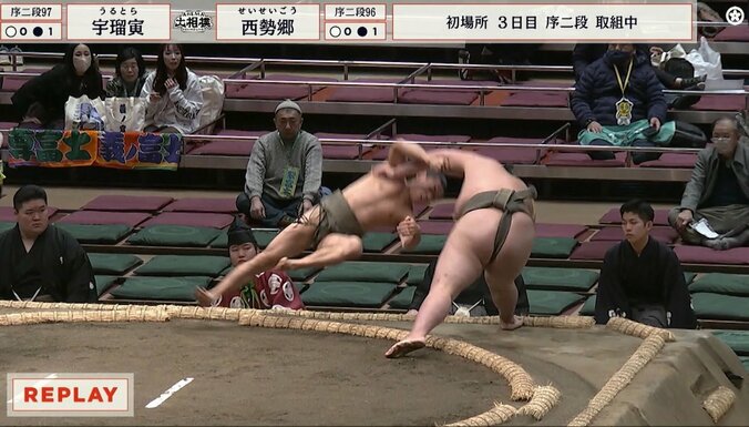 力士がまさかの空中落下 “衝撃”ハプニングの瞬間