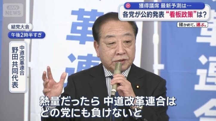 中道改革連合　野田共同代表