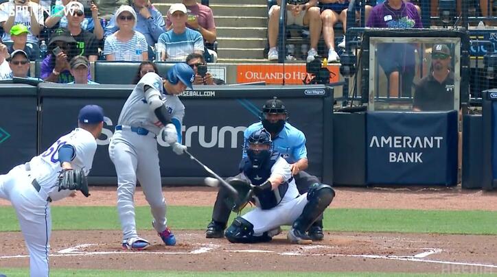 【写真・画像】大谷翔平の爆速スイングに驚愕「はっやw」「さすがや」ファンが度肝を抜いた鋭い打球