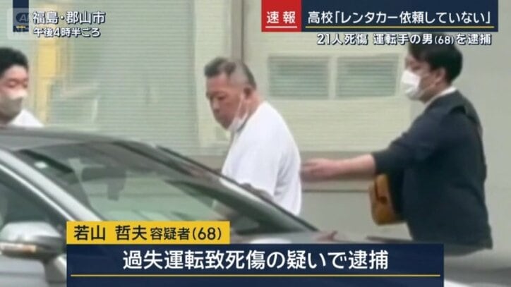 若山哲夫容疑者