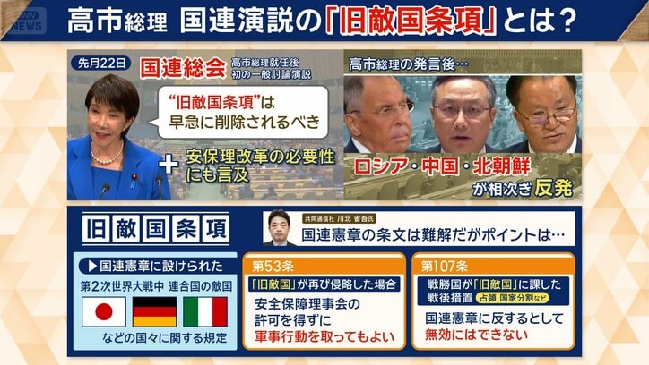  国連憲章第53条、第107条には…