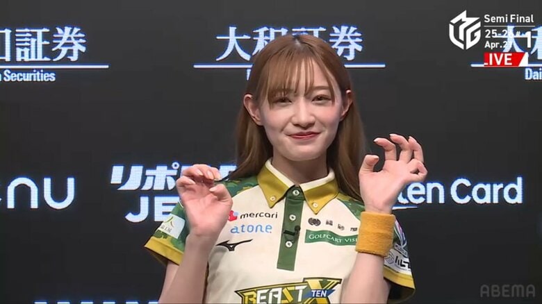 高打点連発！大トップの中田花奈が堂々宣言「優勝を目指したい」強敵3人を勢いで圧倒／麻雀・Mリーグ