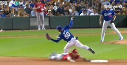 トラウト、大谷翔平が見守る中で魂のヘッスラ！ トラ兄らしい全力プレーに胸アツの瞬間