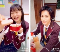 「ハッピーバレンタイン！」莉子＆神尾楓珠の激甘TikTok動画に反響「顔面強すぎる」 「莉子ちゃんにもらえたら最高」
