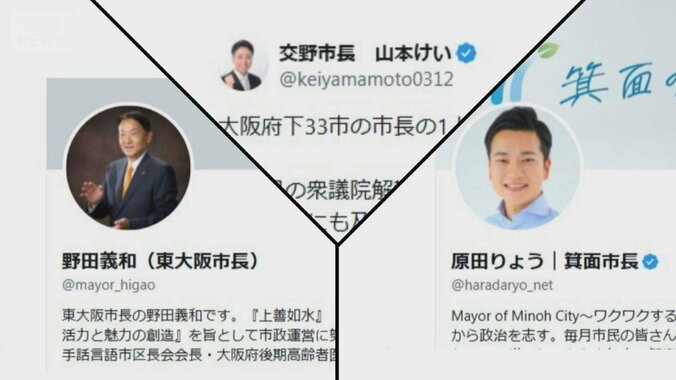 大阪ダブル選挙は「パワハラだ」　吉村知事らに3市長が抗議 「無投票当選」の可能性も 1枚目