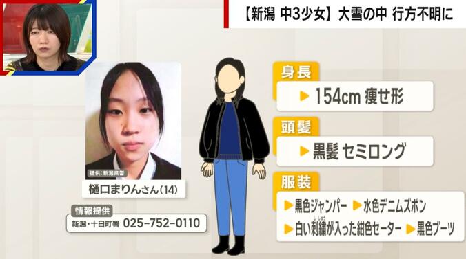 行方不明になった日の服装