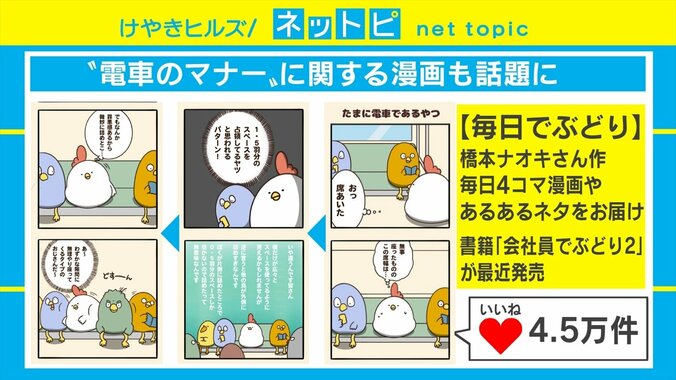 “網棚は立っている人の荷物優先”“スペースを詰めたら無理やり座られた”電車内のマナーに反響 3枚目