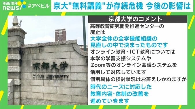 京大の“無料講義”が存続危機 センター長「教育資産の損失は計り知れない」 4枚目