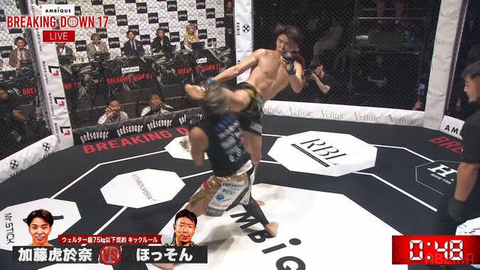 【写真・画像】元キック王者、元ボクシング日本王者を衝撃KO 解説陣からは叫び声【Breaking Down】　1枚目