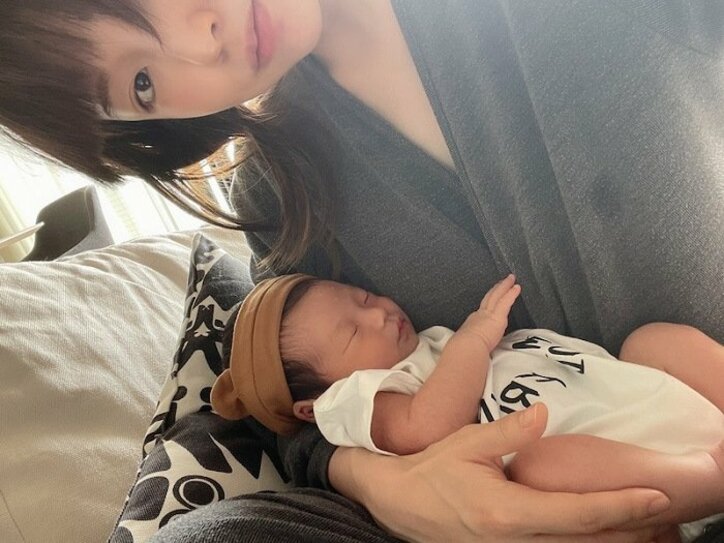 あいのり・桃、息子の成長の早さに焦り「早く着ないとサイズアウト」