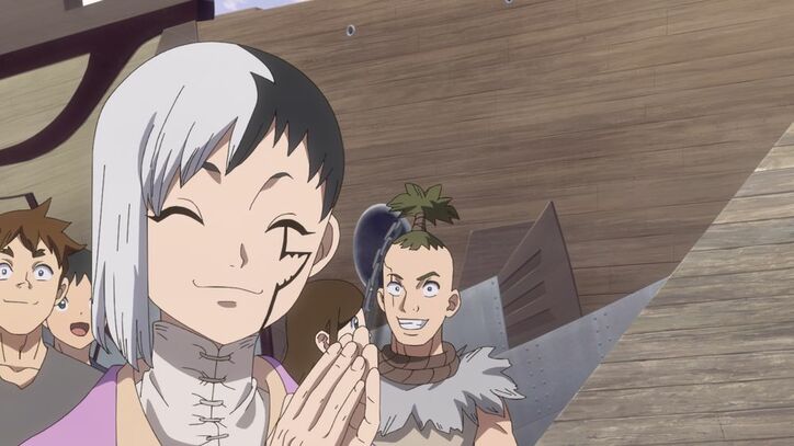 アニメ「Dr.STONE NEW WORLD」難航する船造り…龍水の提案とは?第5話先行カット&あらすじ公開