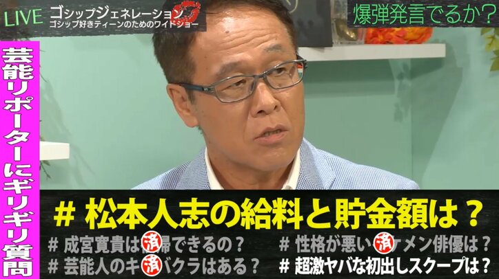 ダウンタウン 松本人志の月収は 井上公造が独自分析 話題 Abema Times