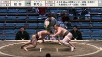 まるで弾丸…18歳期待の力士、朝乃山に“超低空”でぶちかまし 若さ全開のド迫力