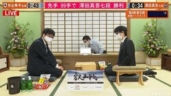 昨年度・連勝賞の澤田真吾七段、井出隼平五段を下しベスト8進出／将棋・叡王戦