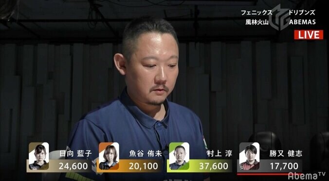 “ダマ超人”にジョブチェンジ？　村上淳が逆転トップで連覇へチーム初勝利／麻雀・Mリーグ 2枚目