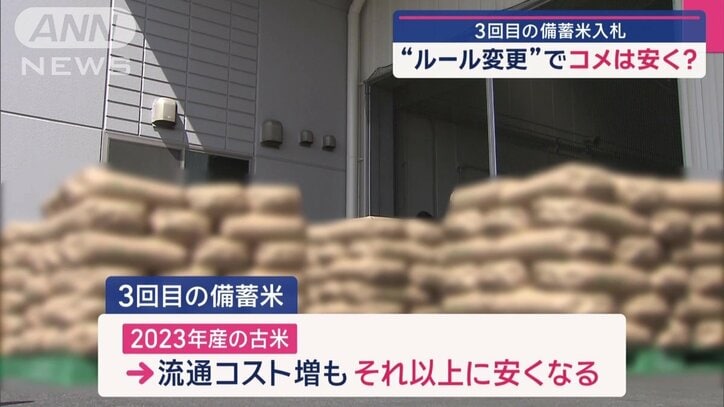 放出分は2023年産の古米