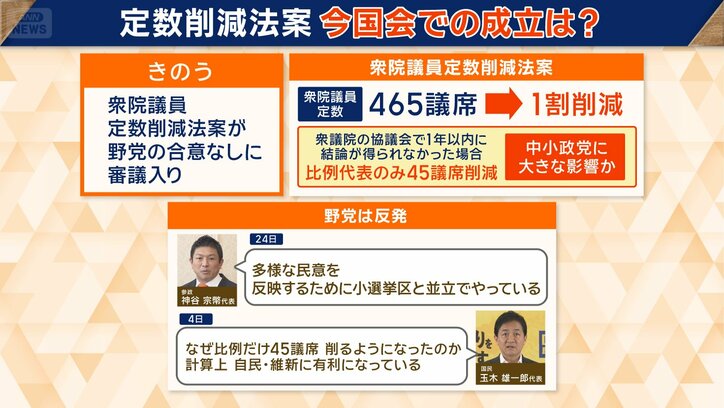 衆議院議員の定数削減法案