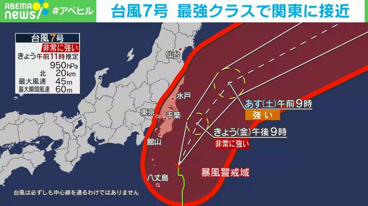 【写真・画像】台風7号、伊豆諸島を暴風域に巻き込み北上 関東接近へ 停電に備えを　1枚目