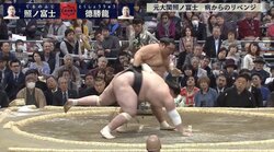 照ノ富士、投げに粘れずばったり…十両でも黒星発進