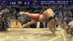 館内どよめく“翔んで大栄翔”　大関・高安に冷や汗かかせる押しも及ばず惜敗
