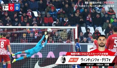 中村敬斗ばりの華麗カットインシュート→ブンデス・セーブ王の超人的ストップ！ハイレベルすぎる攻防シーンに「さすがやな」「GKうますぎる」などファン興奮