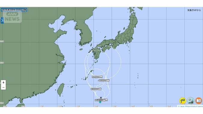 【台風情報】沖縄の南にある熱帯低気圧が今後24時間以内に台風に発達し 日本列島に向けて北上する見込み　週末には九州や四国に接近する恐れ　今後の進路は 1枚目