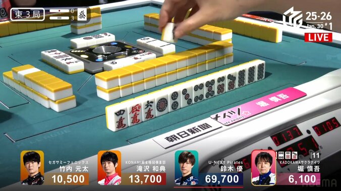 同時は5枚まで！6枚目を見せるためにスクロールする“待ち牌表示”