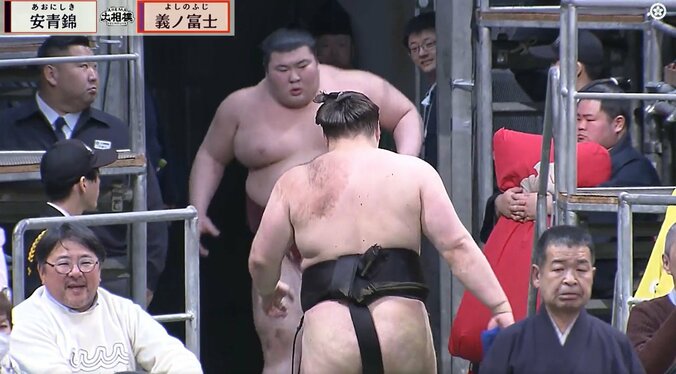 安青錦、黒星直後に花道奥で驚きの光景 「ひょっこりあたみんw」「すごい勢いでログインw」ファン注目の一コマ 4枚目