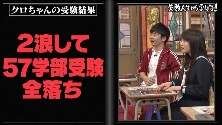 クロちゃん、2浪57学部全落ち&受験費用だけで200万円! 親からの仕送りは「キャバクラで使った」