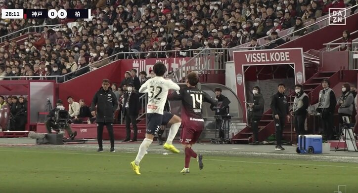 【映像】神戸・汰木が負傷した衝撃タックルの瞬間