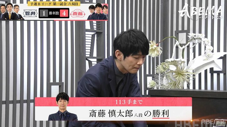 「これはすごいわ」「芸術的すぎない！？」仲間も驚く斎藤慎太郎八段、絶品の詰み手順が爽やかすぎる／将棋・ABEMAトーナメント2024