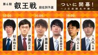 第6期叡王戦開幕！杉本和四段－伊藤四段/斎藤四段－長谷部四段/川上七段－八代七段