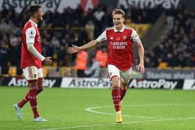 アーセナルがウルブスに快勝！　首位で中断期間突入…冨安は出場なくワールドカップへ