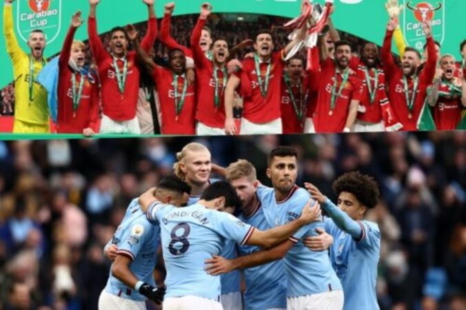 （上）マンチェスター・Uと（下）マンチェスター・C